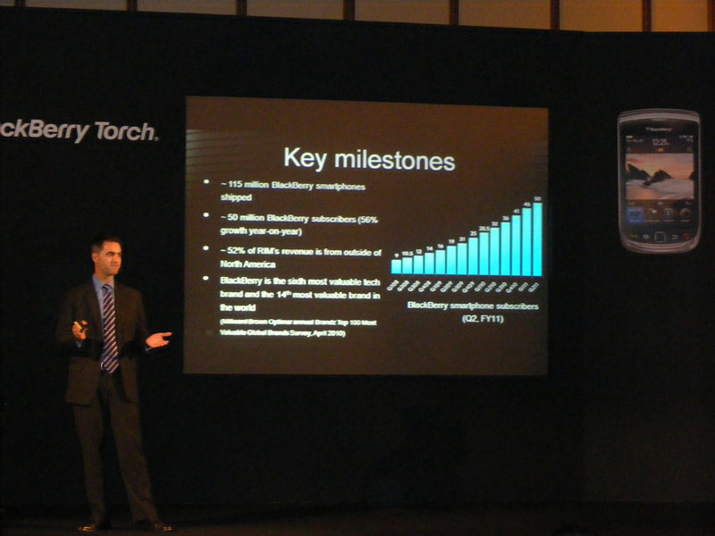 Gregory Wade - Managing Director RIM Asia Pacific Perkenalkan BlackBerry Torch 9800 di Jakarta
