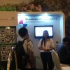 Booth Intikom di seminar bertemakan "Business Get Social 2012", yang diselenggarakan oleh IBM di Ballroom Kempinski Hotel Jakarta, Selasa (17/4) siang.