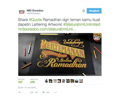 im3 ooredoo merek paling engagement selama ramadan