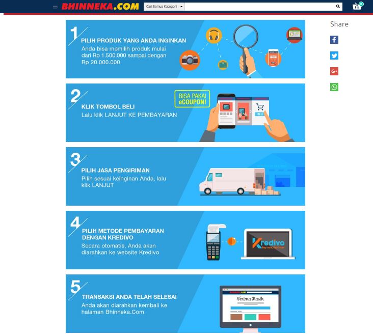 Screenshot 5 Langkah Mudah Belanja Menggunakan KREDIVO di Bhinneka.Com