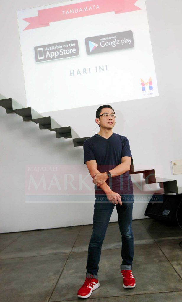 CEO Matata, Enrico Pitono saat menjelaskan tentang aplikasi tandamata di Jakarta, 20 Maret 2017. Majalah MARKETING/lia liliyanti