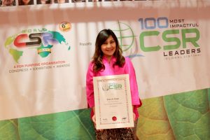 Country Head of Corporate Affairs Citi Indonesia, Elvera N. Makki menerima penghargaan 100 Most Impactful CSR Leaders - Global Listing dalam acara World CSR Congress yang diselenggarakan oleh World CSR Day Organization di Taj Lands End, Mumbai, India. 