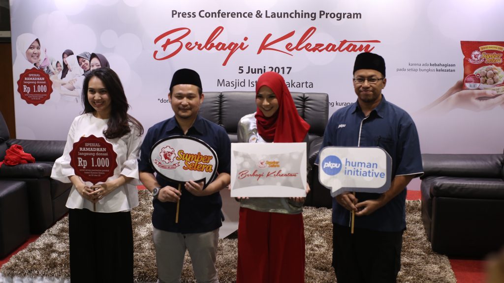 Jumpa pers Peluncuran Program Berbagi Kelezatan Bakso Sumber Selera digelar 5 Juni 2017 di Masjid Istiqlal 