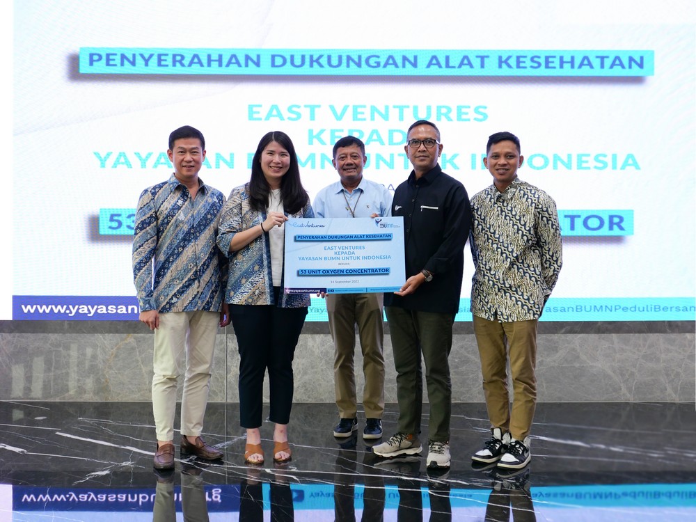 East Ventures Mendonasikan 54 Oxygen Concentrator kepada Yayasan BUMN untuk Indonesia