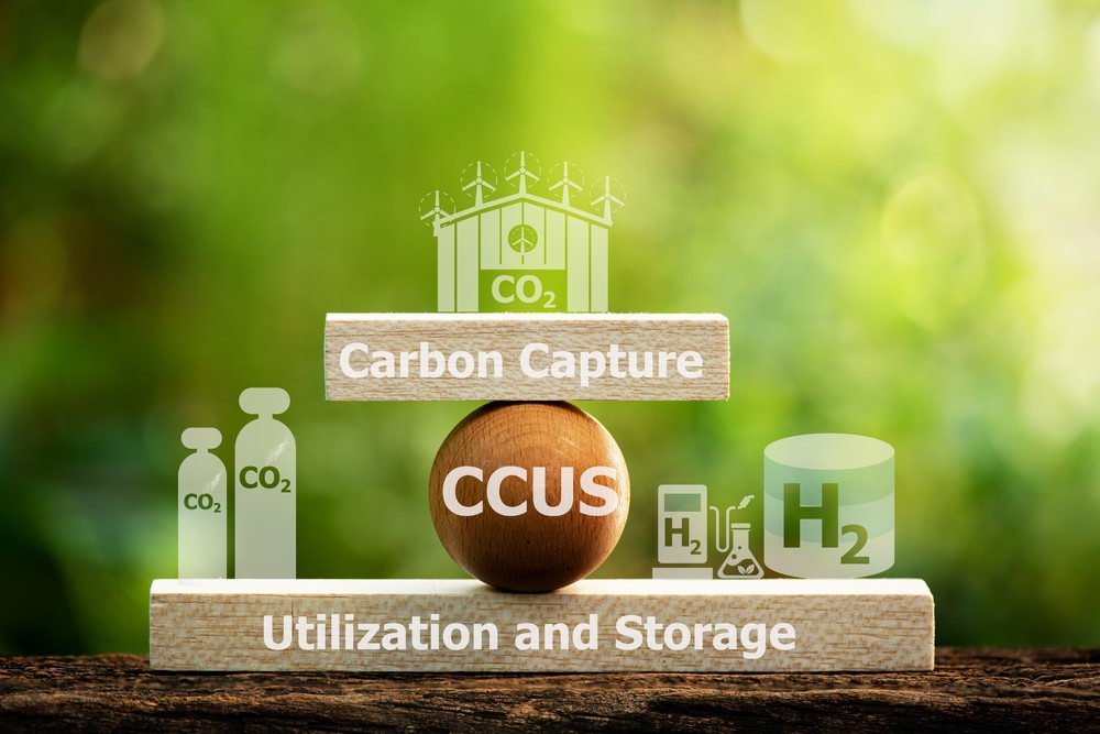 Carbon Capture Utilization And Storage (ccus) Concept. Technology Of Co2