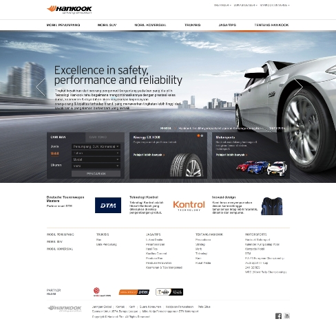Homepage Website Hankook Tire Indonesia